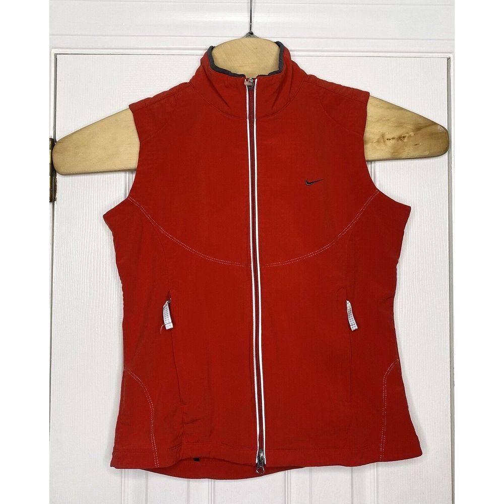 Nike Sphere Pro Women's Vented Double Full Zip Vest Red‎ Small